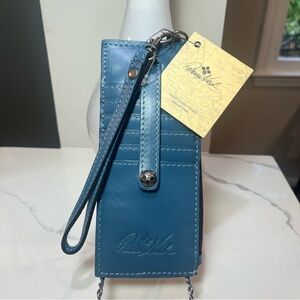 Patricia Nash ALANNA Safflower Blue Card Wallet Wrislet NWT